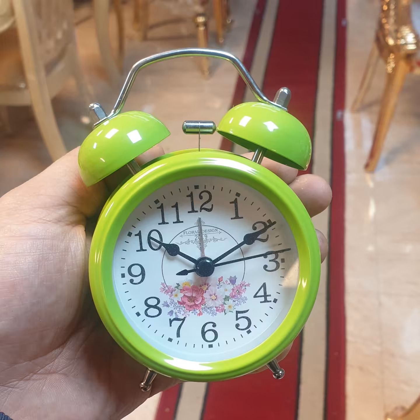 ساعت زنگی چراغ دار وارداتی