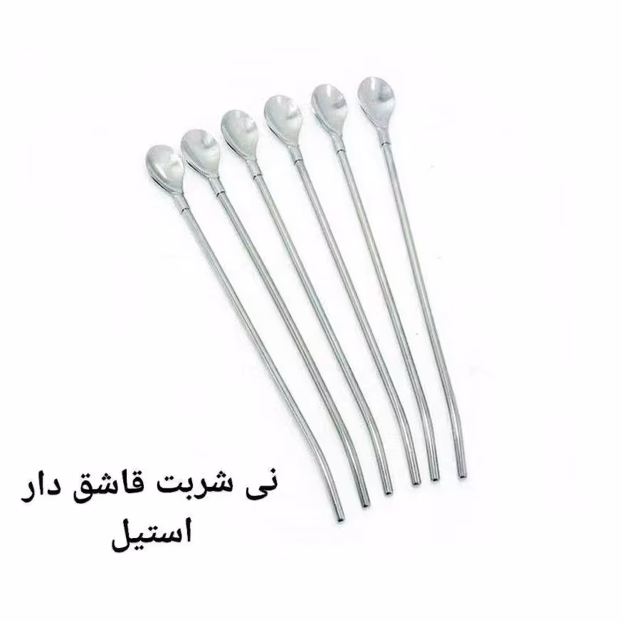 نی شربت قاشق دار 6 تایی