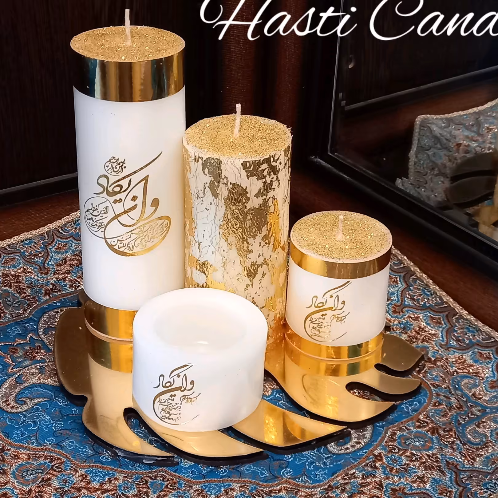 شمع دکوراتیو طرح استوانه