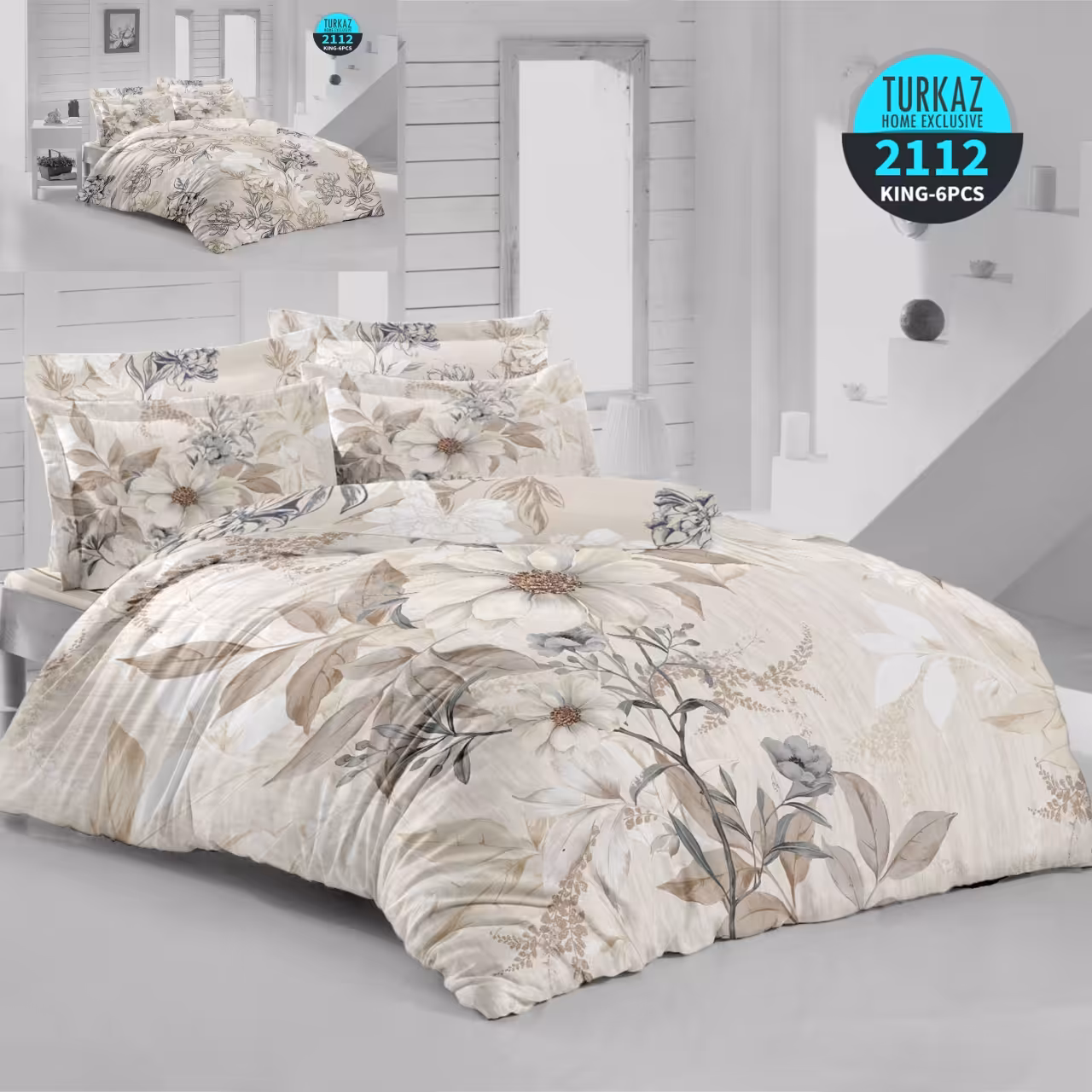 ست روتختی ترک آز کد 2112 دونفره 6 تکه