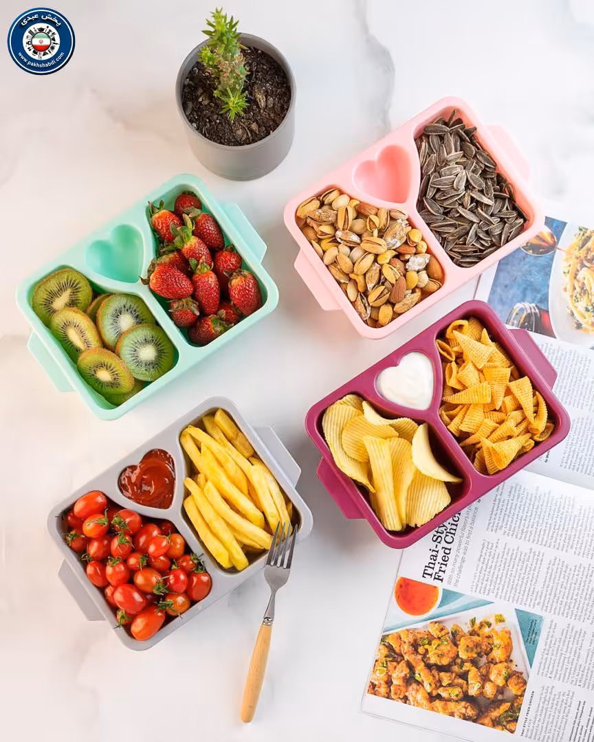 ظرف دو طرفه سرو تنقلات و میوه