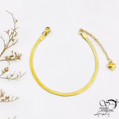 دستبند ماری استیل طرح طلا کد 12846