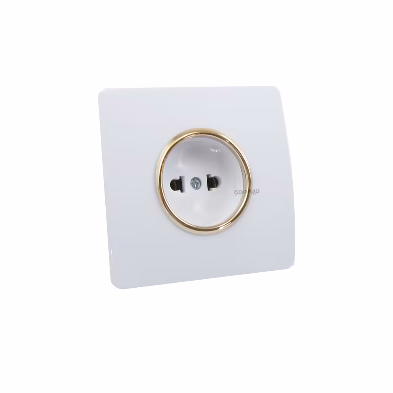 پریز برق آسیا الکتریک مدل کریستال سفید طلایی