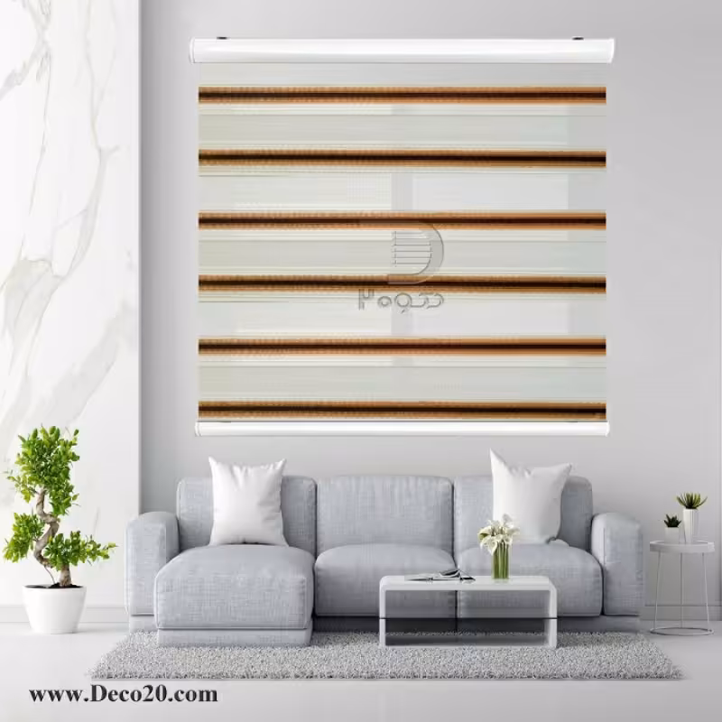 پرده زبرا  پلیسه طرح دار کد p9