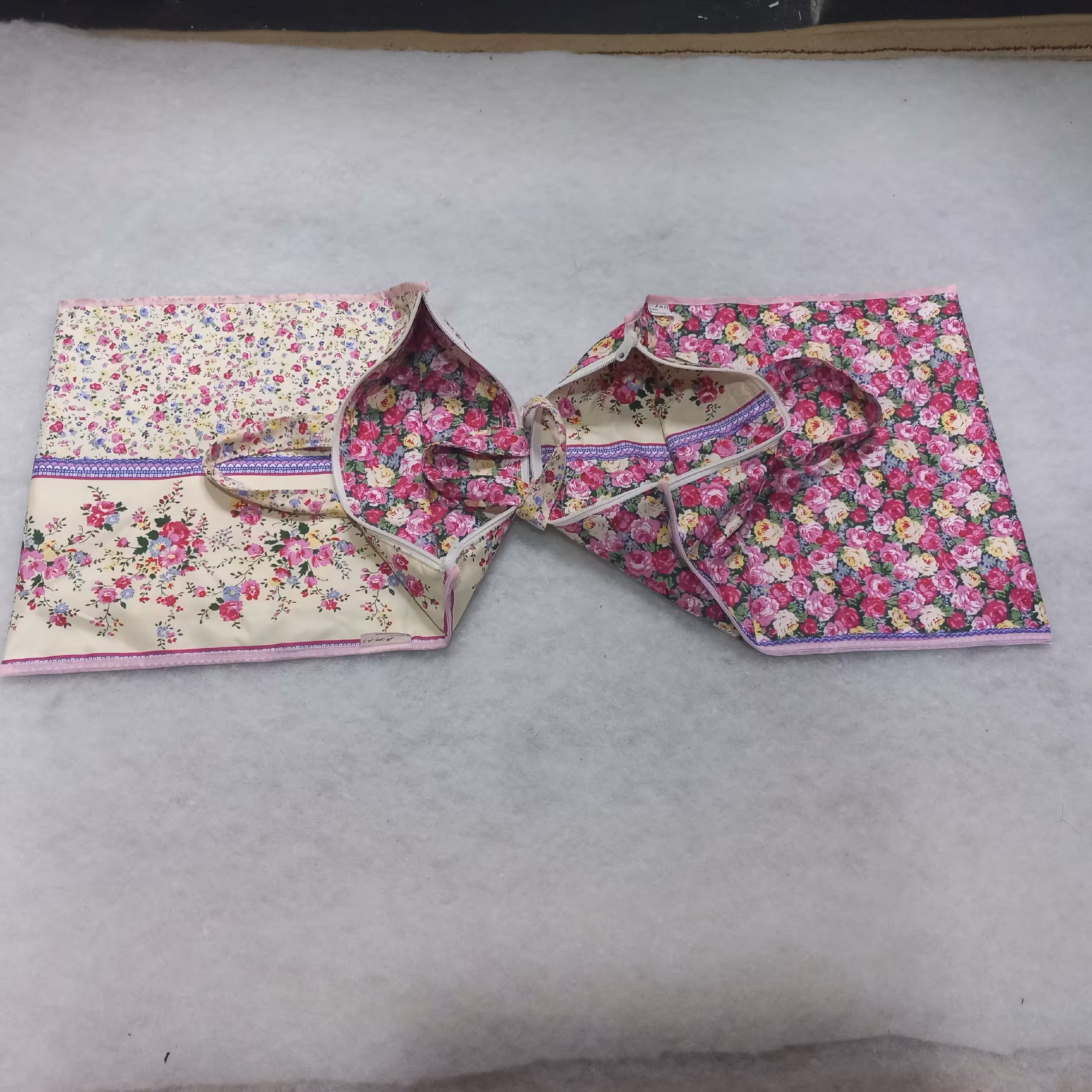 ست دو تکه پیش بند دولایه و ساک نون سه لایه 35در40