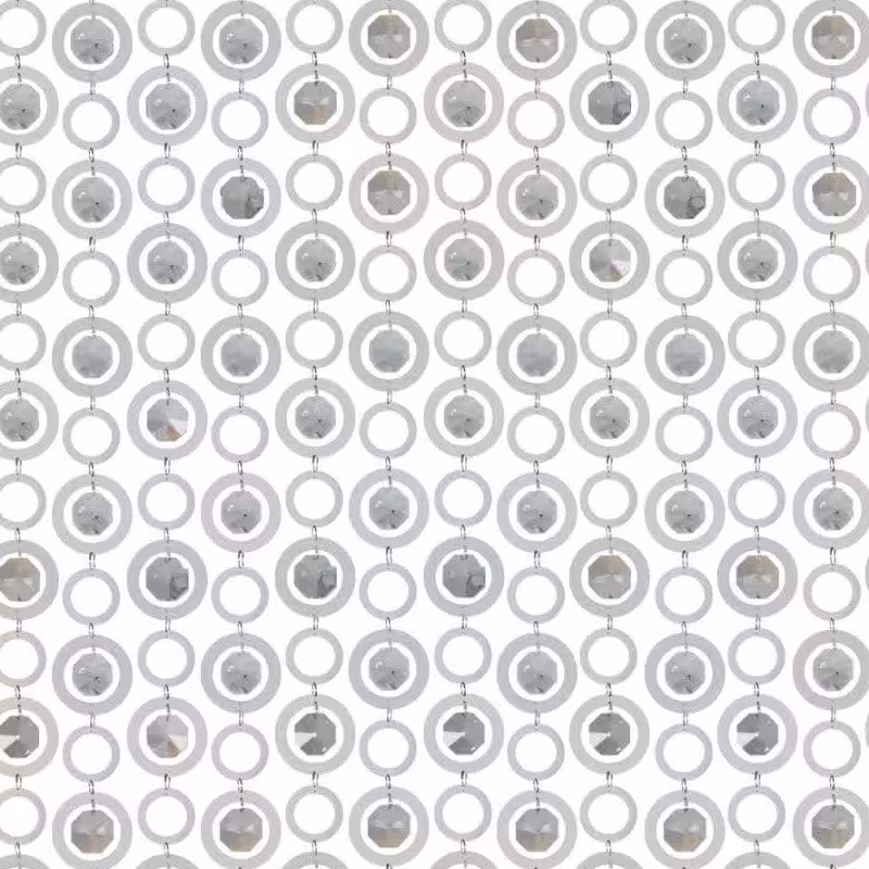 پرده آویز ترکیبی چوب و کریستال مدل رویا عرض100 ارتفاع 150سانتیمتر(سفید)