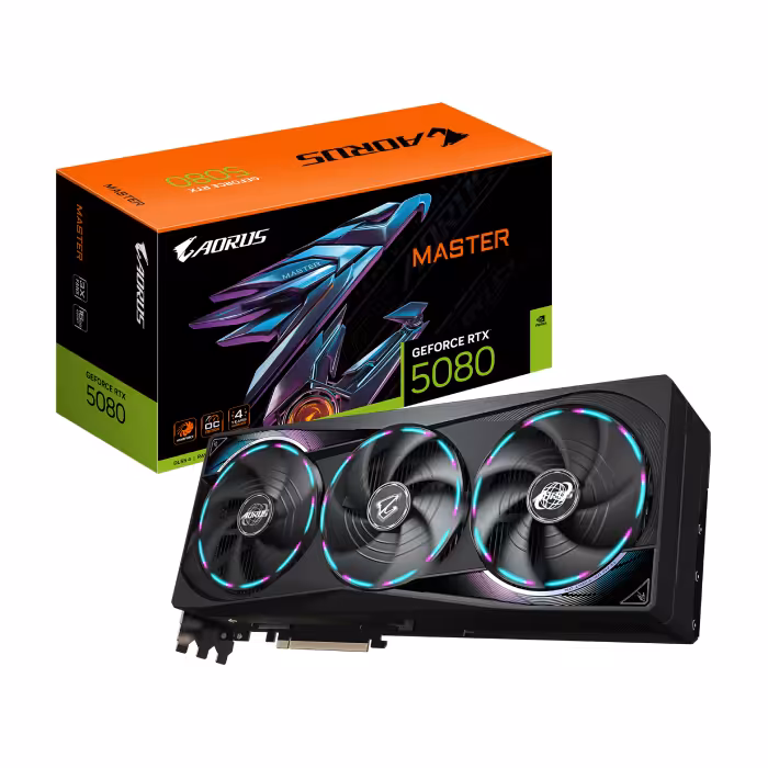 کارت گرافیک گیگابایت AORUS GeForce RTX 5080 MASTER 16GB