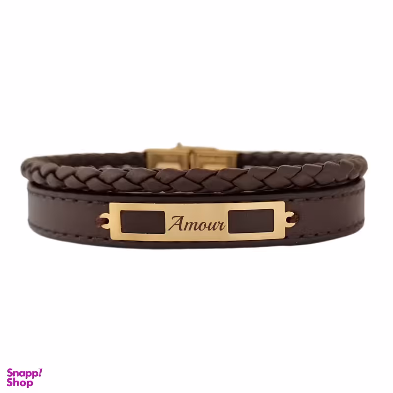 دستبند طلا 18 عیار مردانه لیردا مدل Amour 823