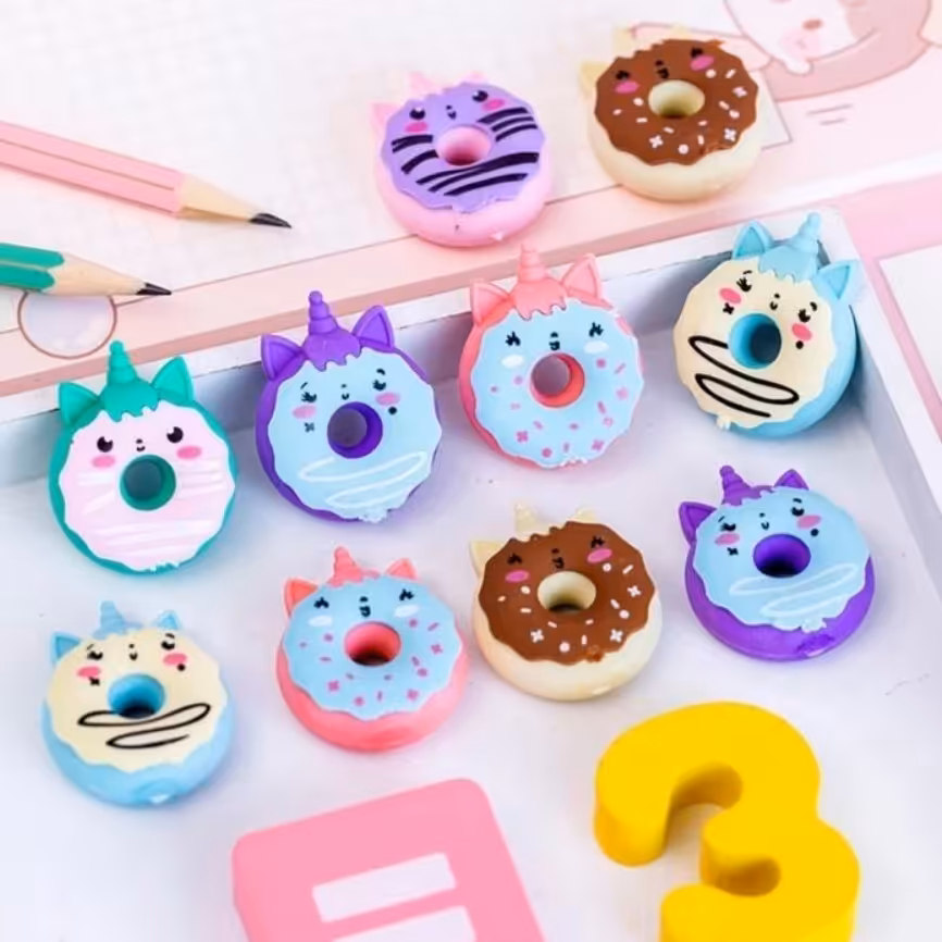 پاکن پاک کن فانتزی دونات یونیکورن در طرح های کیوت وارداتی و باکیفیت