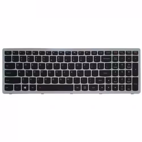 کیبرد لپ تاپ لنوو IdeaPad Z510 مشکی-با فریم نقره ای