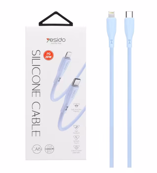 کابل شارژ PD و فست یسیدو لایتنینگ به تایپ سی  مدل CA151