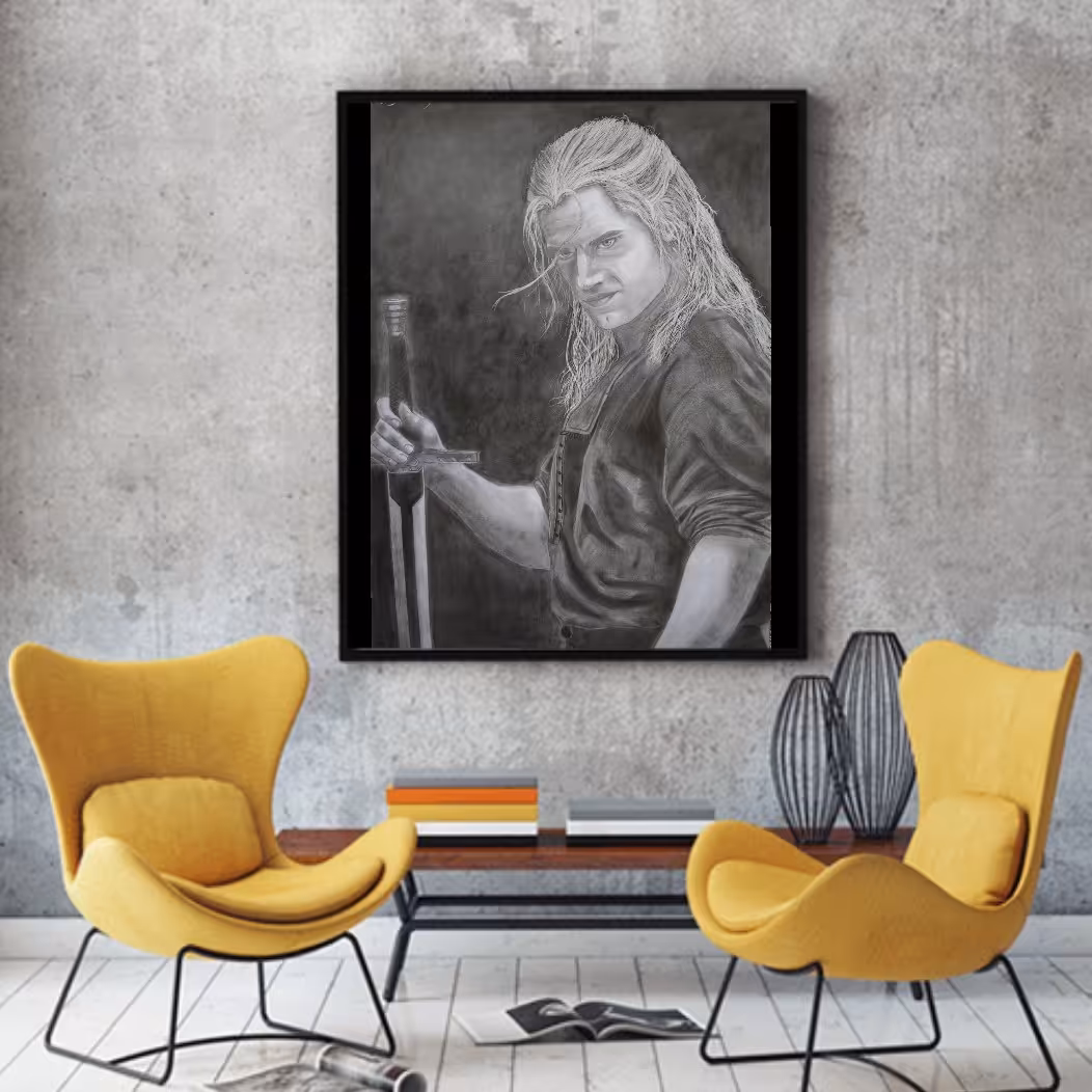 پرتره سیاه قلم ویچر