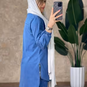 مانتو اسپرت زنانه جین مدل جین کاغذی