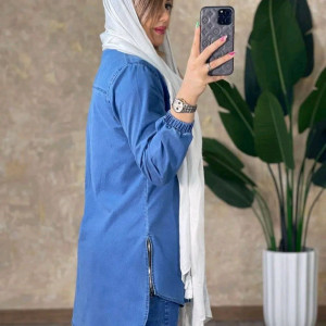 مانتو اسپرت زنانه جین مدل جین کاغذی