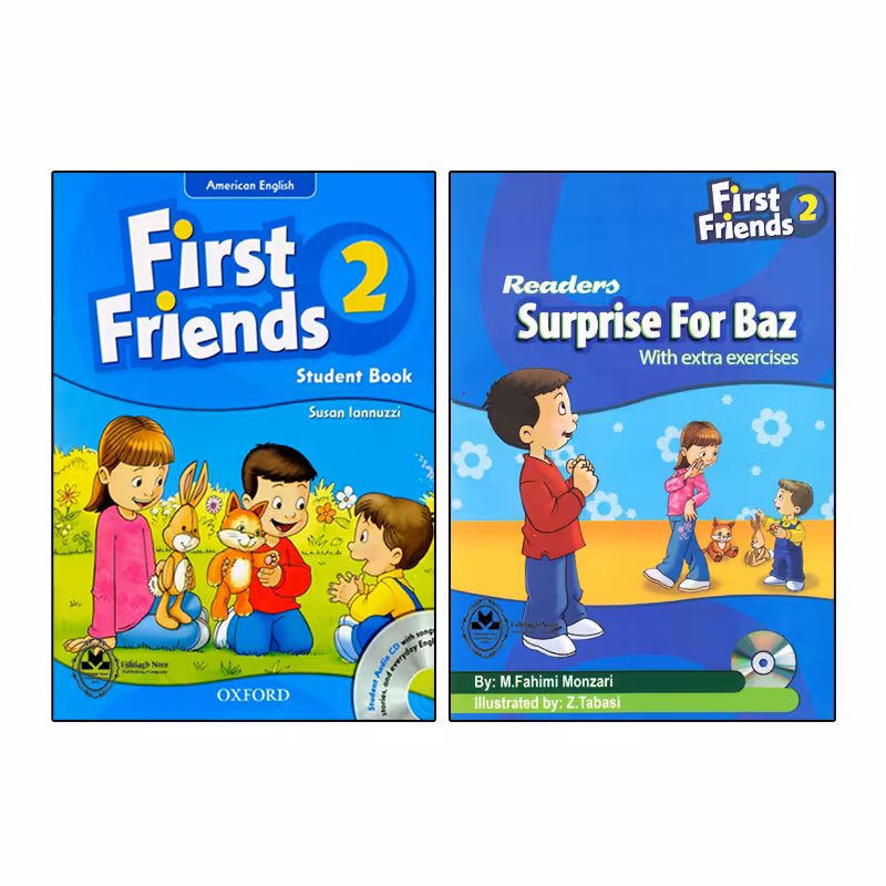 کتاب First Friends 2 اثر Susan Iannuzzi And M.Fahimi Monzari انتشارات اشتیاق نور دو جلدی