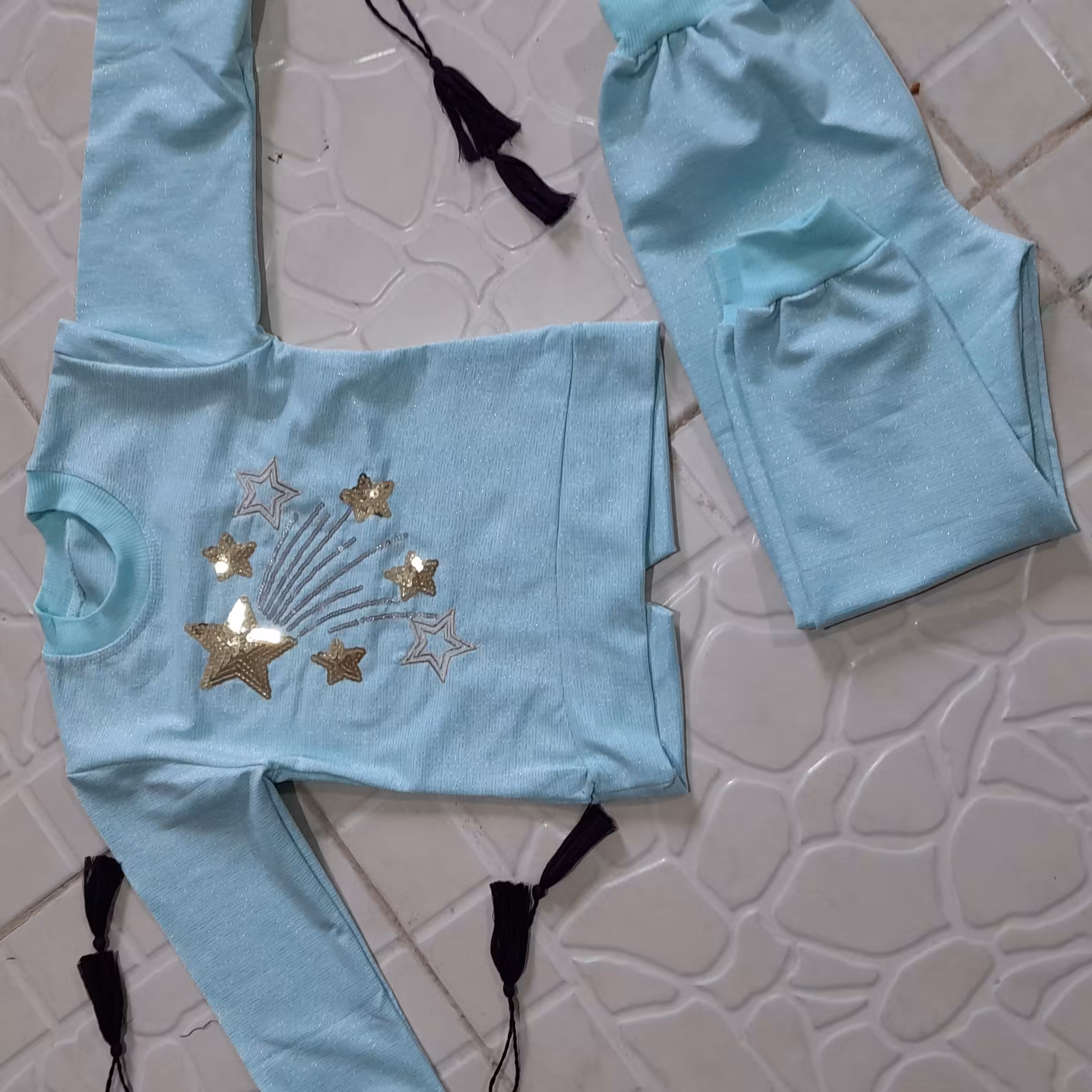 بلوز و شلوار دخترانه، سایز40و45، رنگ سبز، اجری، طوسی، صورتی، گلبهی