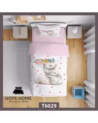 سرویس لحاف روتختی کودک یک نفره 5 تکه نوپه هوم Nopehome طرح خرگوش کد T6029