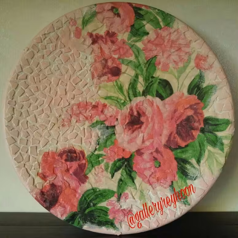 بشقاب دیوارکوب سفالی کد 163