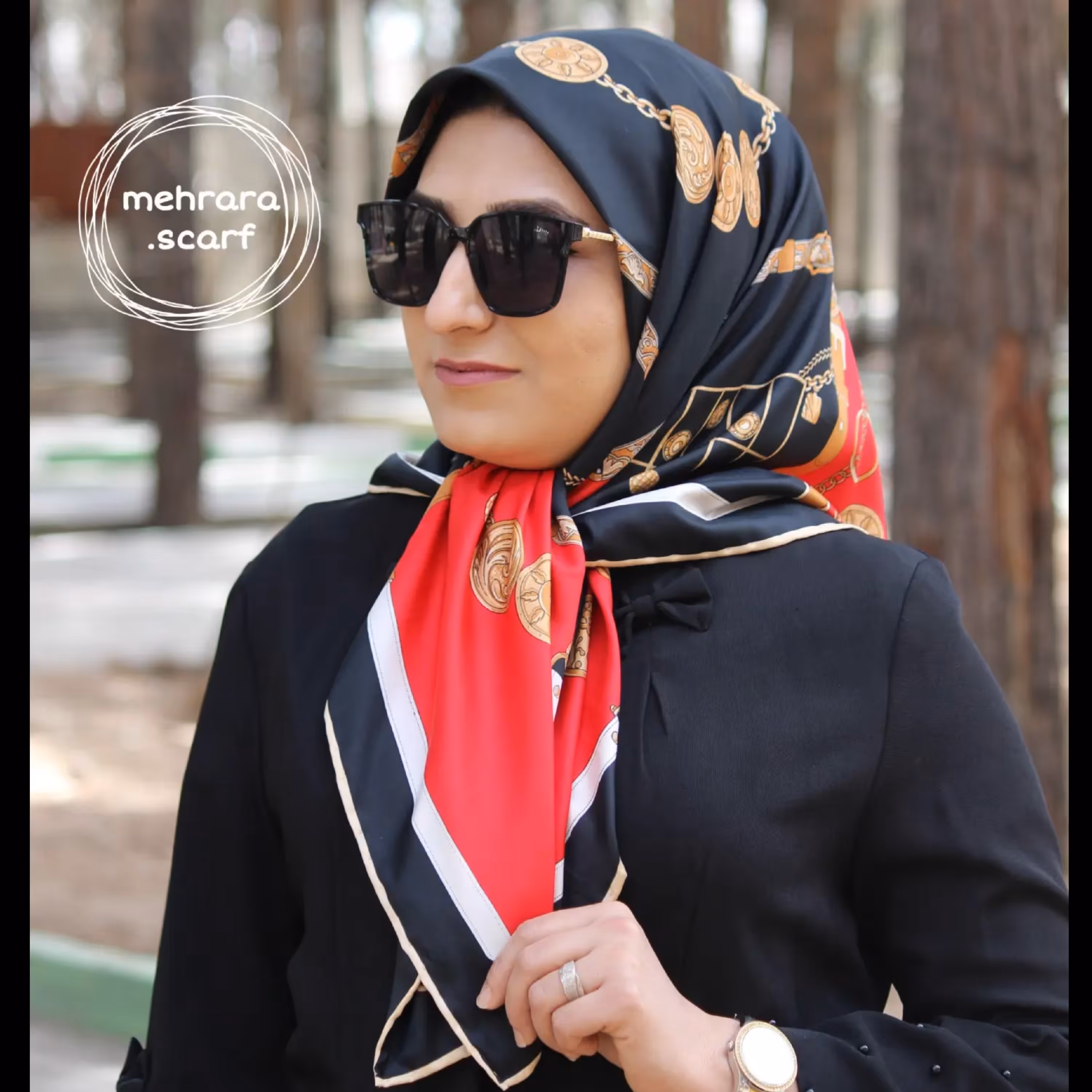 روسری ابریشم توییل قواره 100 رنگ مشکی