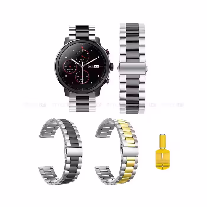 بند ساعت شیائومی Amazfit Stratos مدل استیل دو رنگ