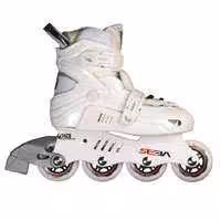 کفش اسکیت مبتدی سبا کوچک پا رویه محکم سفید سایز متحرک Seba Junior  hard skate White