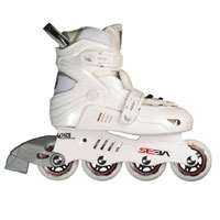کفش اسکیت مبتدی سبا کوچک پا رویه محکم سفید سایز متحرک Seba Junior  hard skate White