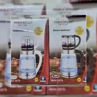 چای ساز روهمی شرکت مکسیمن ژاپنی اصل  تمام شیشه ای 1500 وات بزرگ .ارسال رایگان