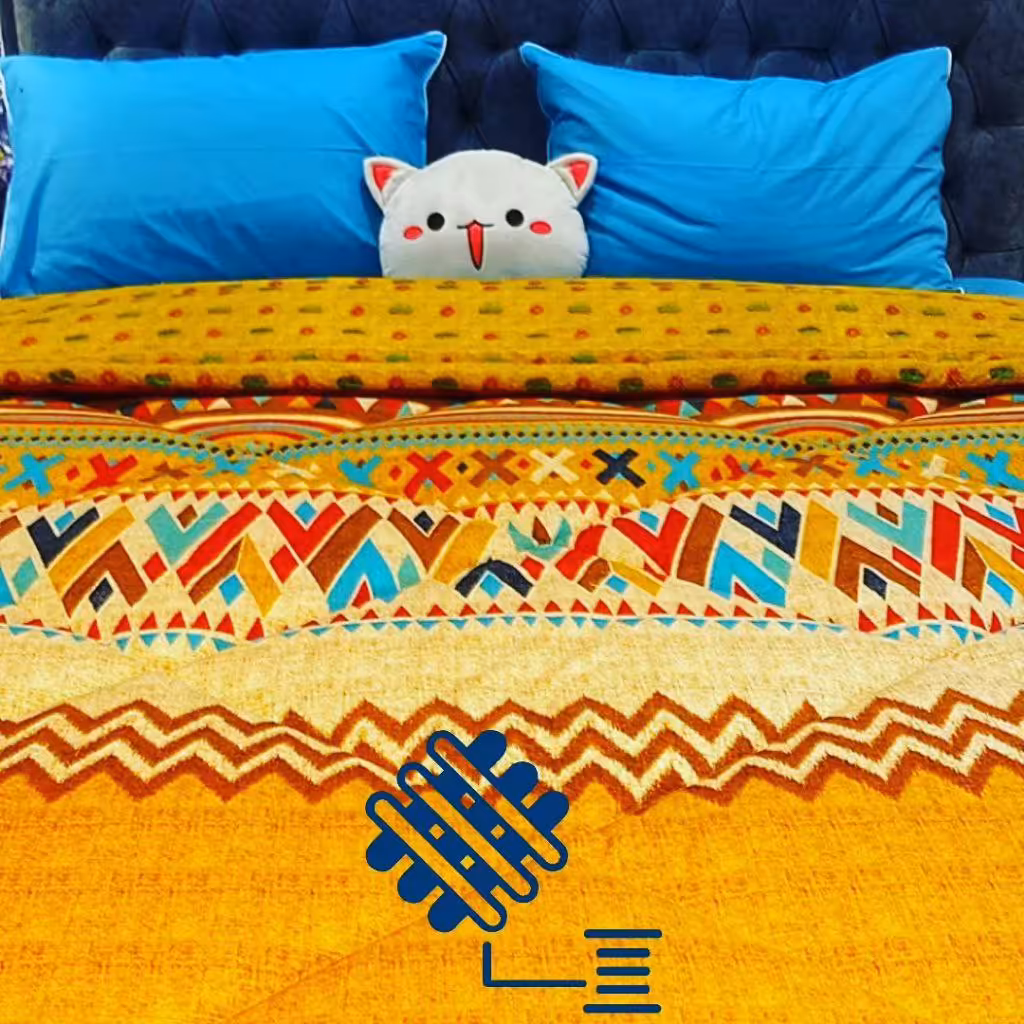 کالای خواب دونفره چهار تیکه رنگ بندی کامل