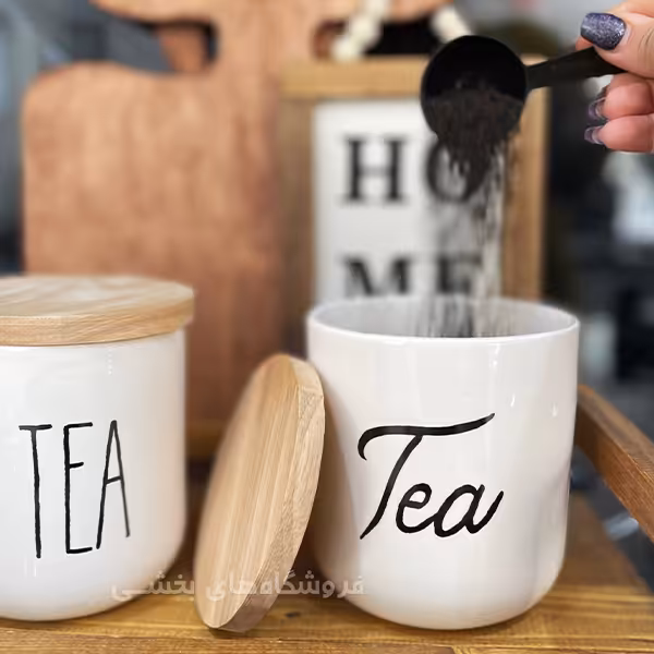 بانکه سراميکي مدل درب چوبي