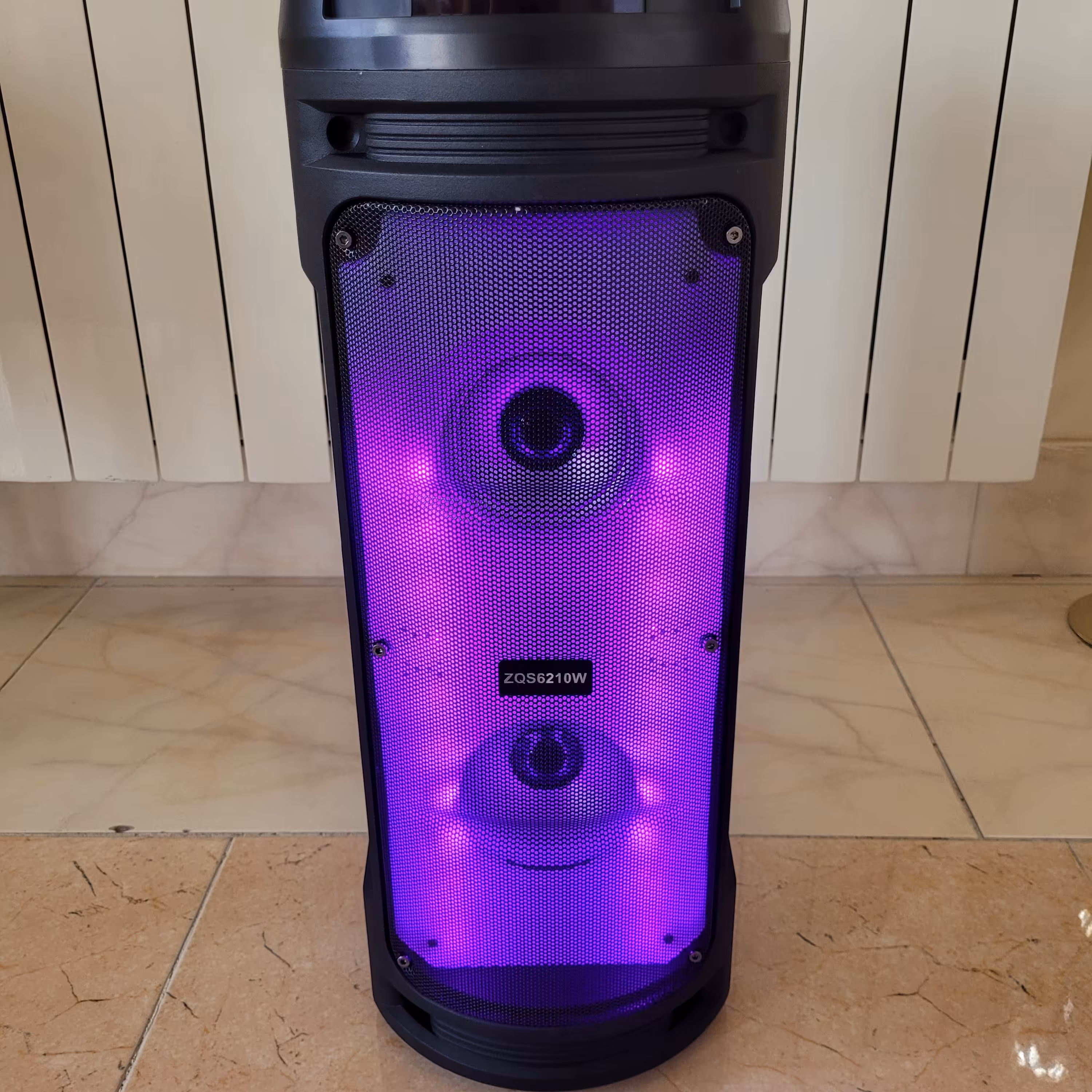 اسپیکر حرفه ای پارتی باکس بلوتوثی قابل حمل zqs 6210 w