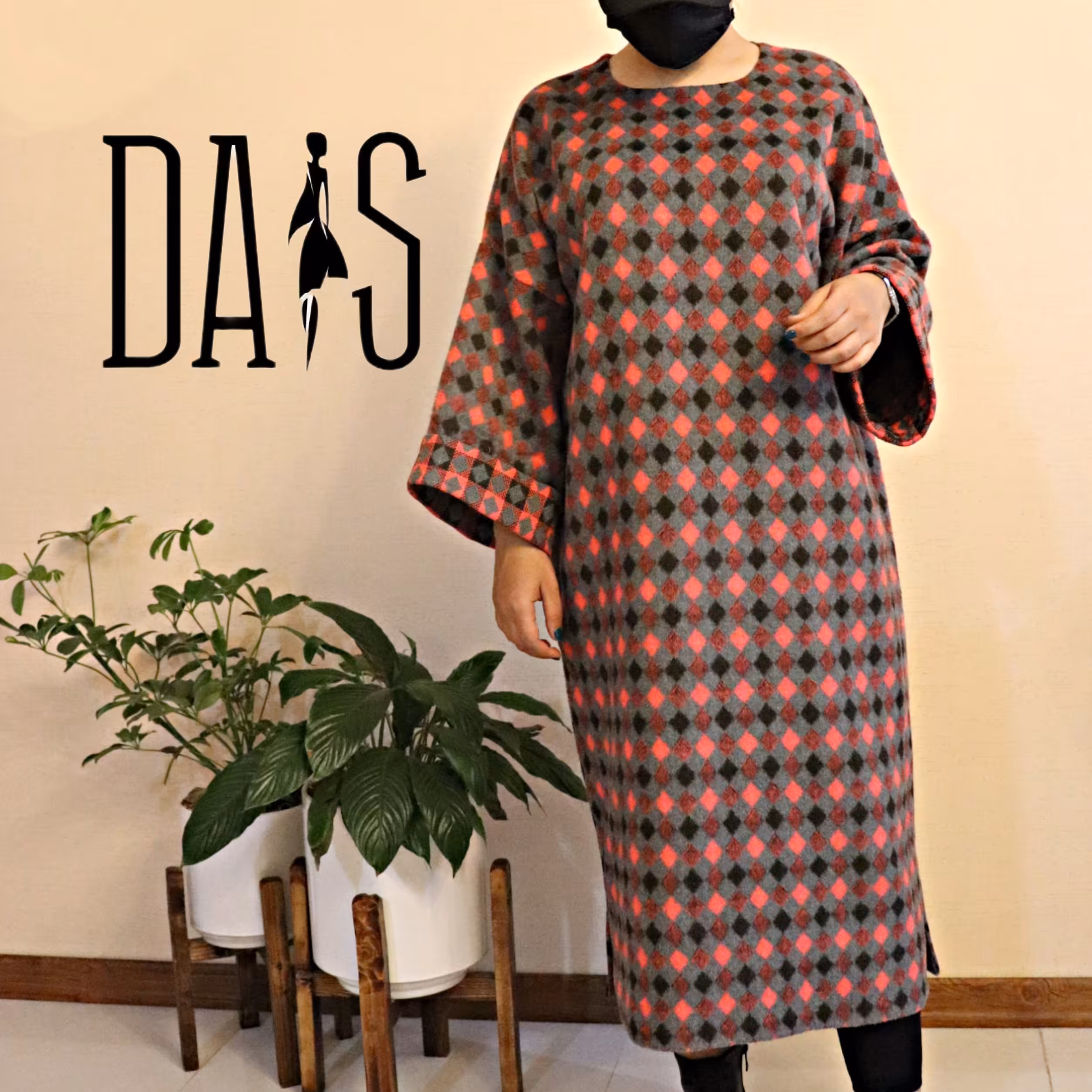 مانتو پاییزه، کد72، پارچه کشمیر، قد 125سانتی‌متر، فری سایز، تک رنگ