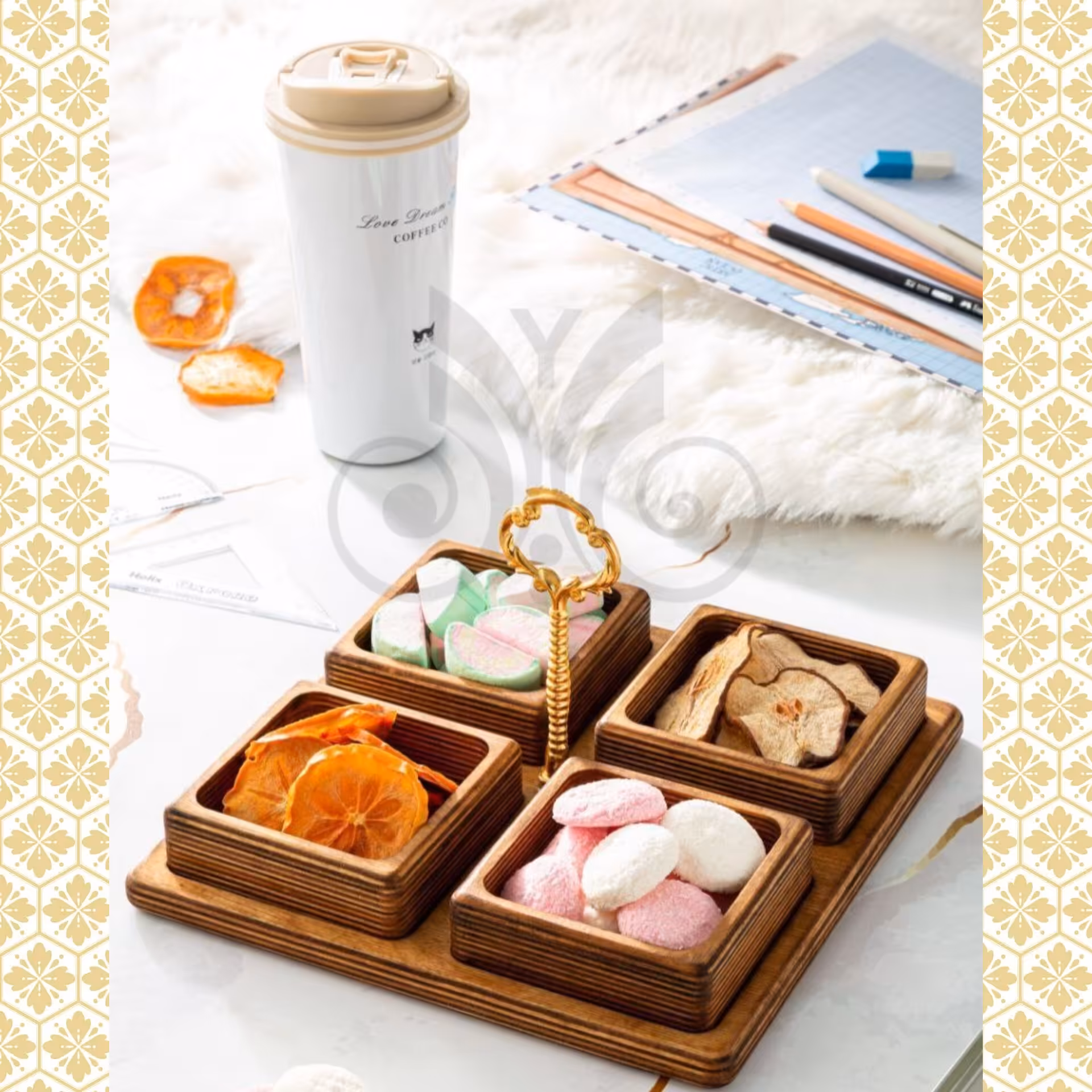 اردو خوری دوبل مربع چهارخونه جداشدنی ، بسیار شیک و زیبا ، قابل شستشو