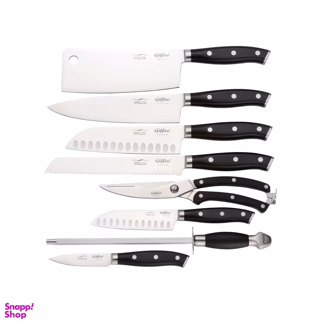 سرویس چاقو آشپزخانه 8 پارچه جی فی نی مدل G-01