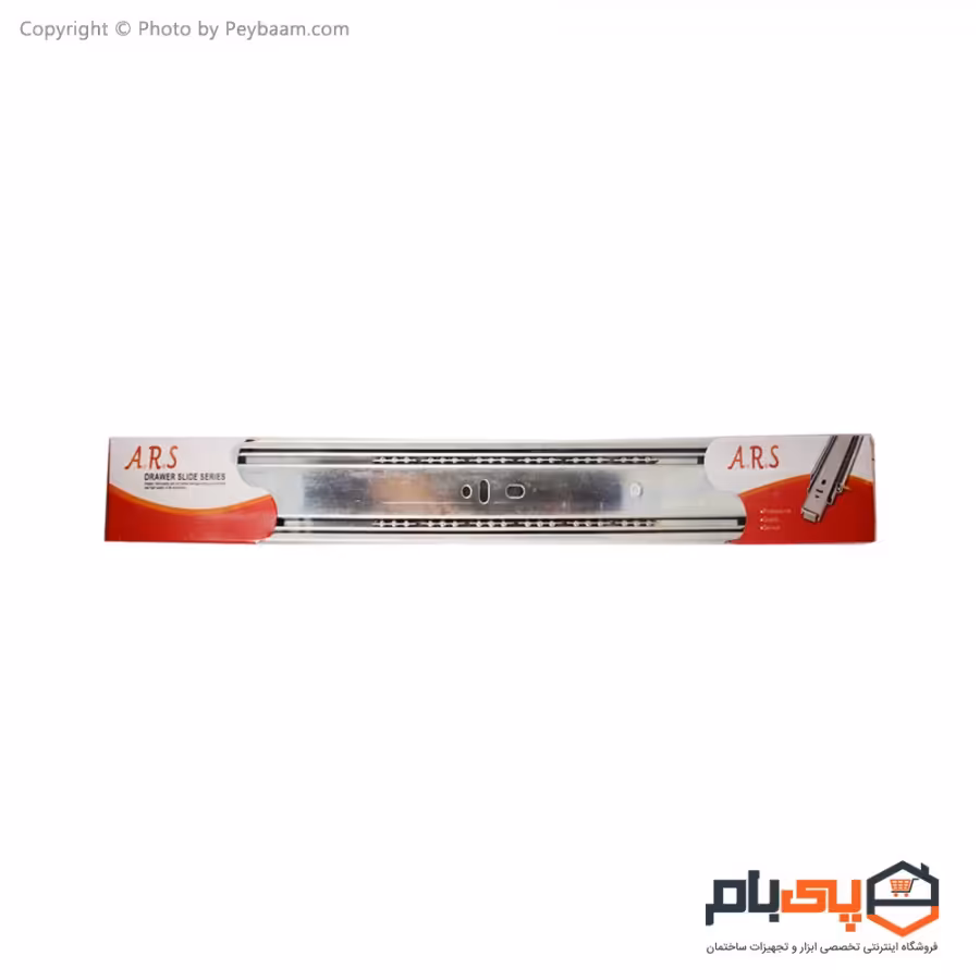 ریل ساچمه ای ای.آر.اس سایز 40 سانتی متر بسته 2 عددی