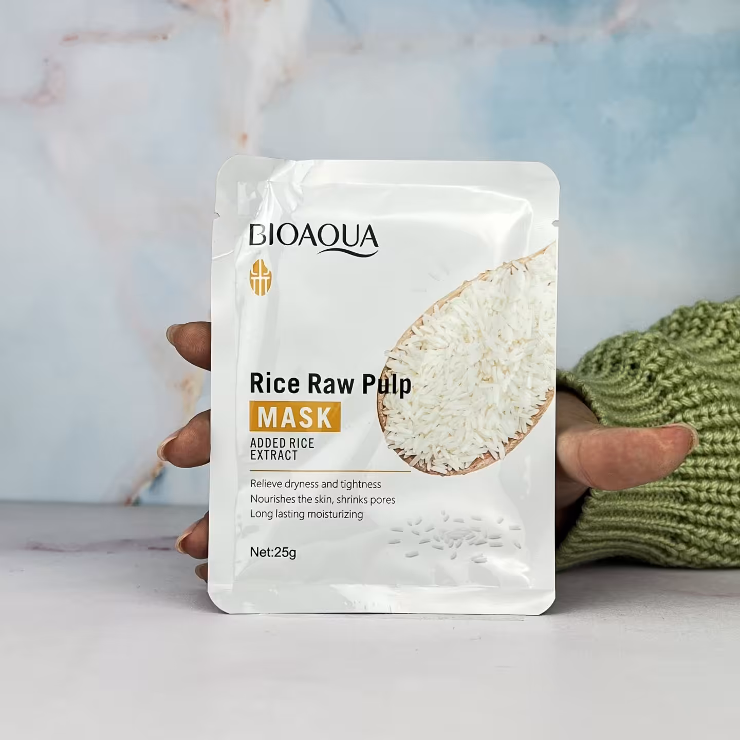 ماسک صورت ورقه ای برنج بیو آکوا  آرایشی چترا