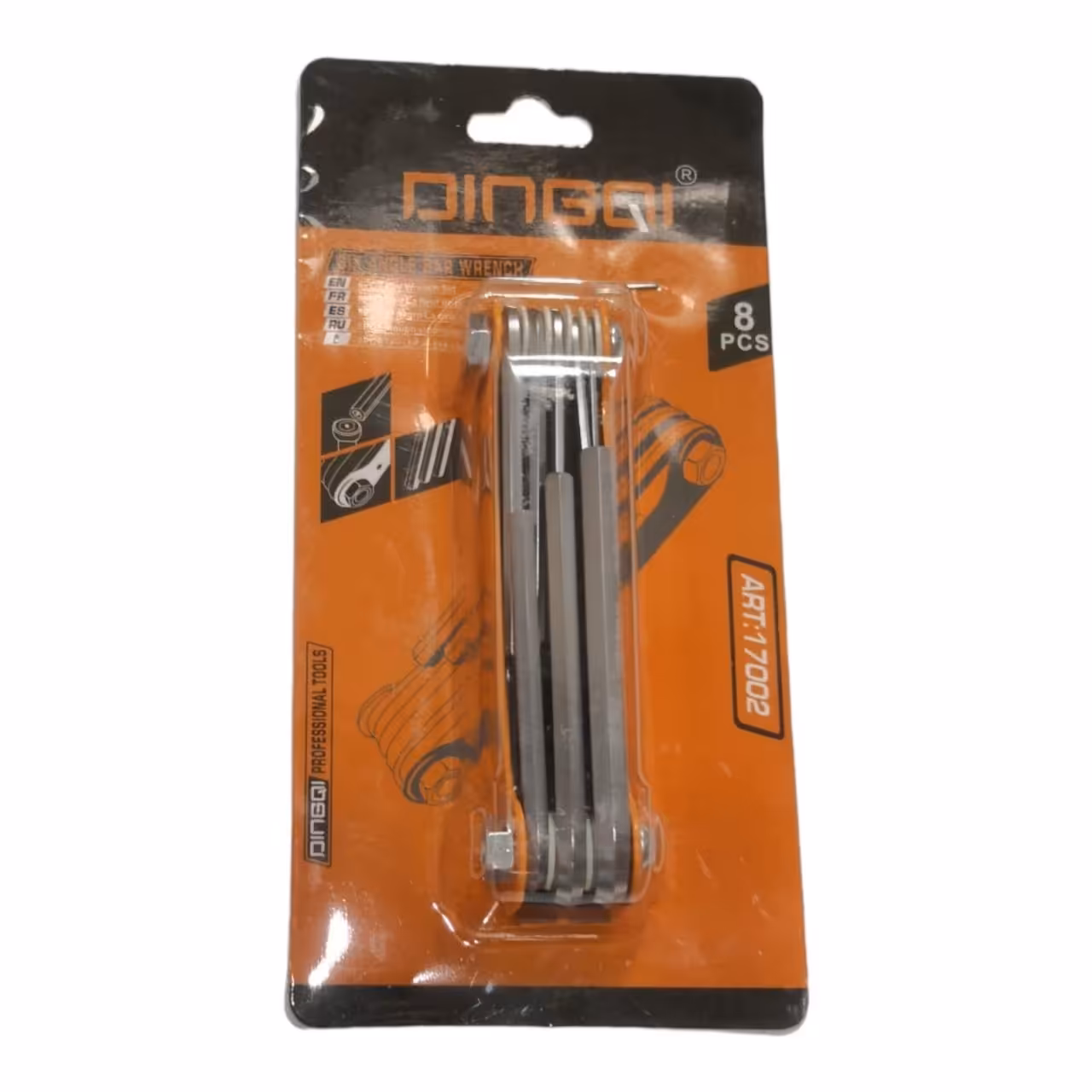 آچار آلن چاقویی شش گوش 8 عددی دینگی


