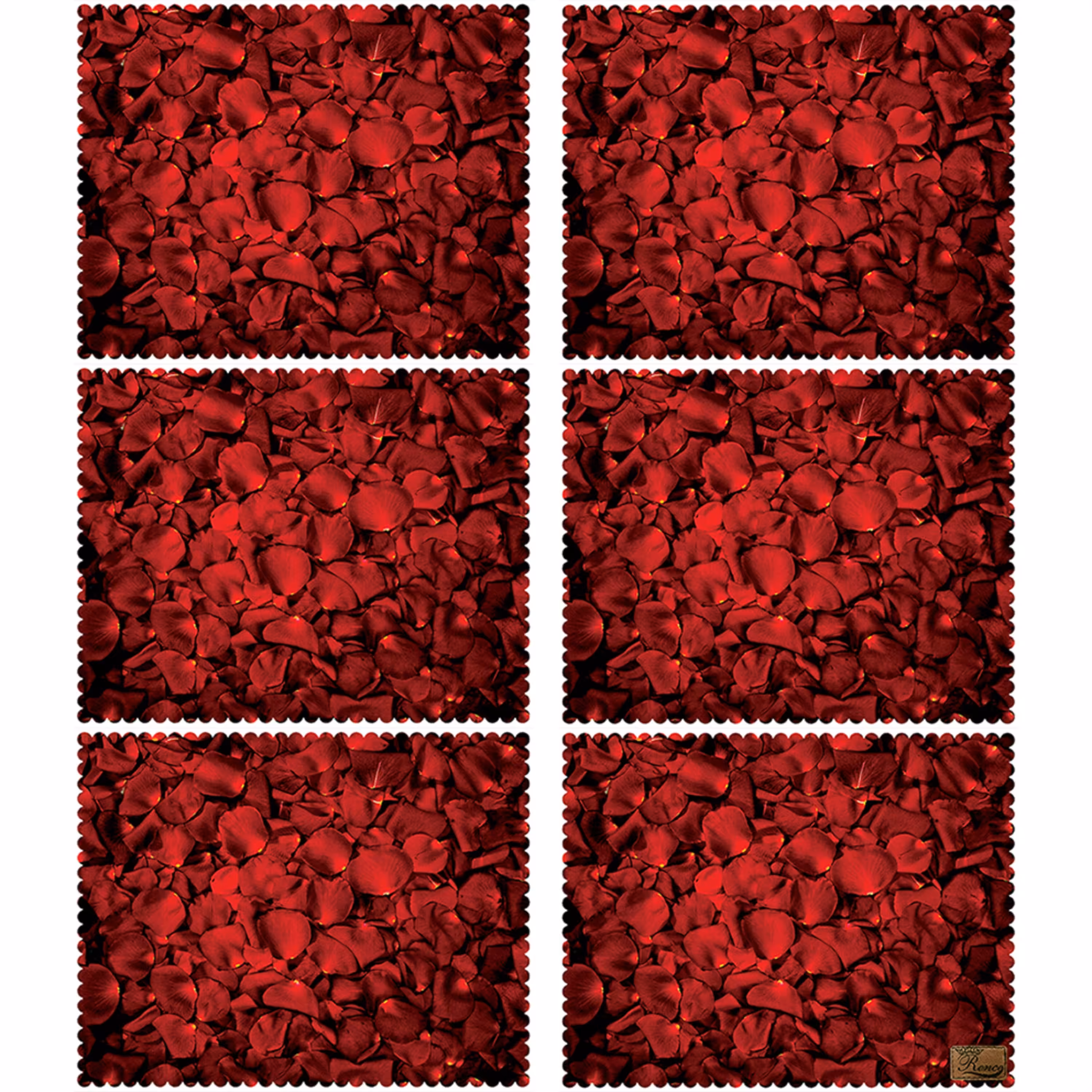زیر بشقابی مستطیلی پارچه مخمل سایز 35 در 40 مدل U3-803 شرکت رنس