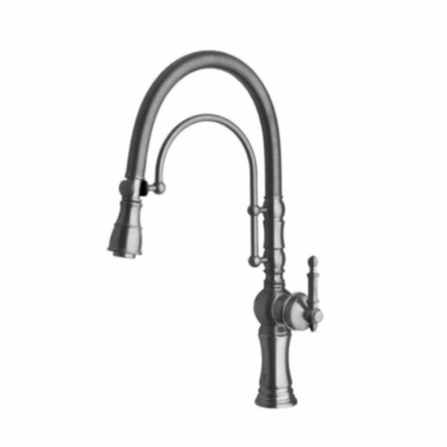 شیر آشپزخانه فنری کروم مات مدل بیزانس ارسال به کل کشور رایگان میباشد 