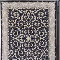 فرش ماشینی 700 شانه کاشان صددرصد آکریلیک طرح نیکان سرمه ای 12 متری