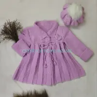 ست پیراهن دخترانه دستباف با کلاه