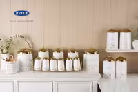 سرویس آشپزخانه 17 پارچه ریور مدل کنیک سفید درب طلا