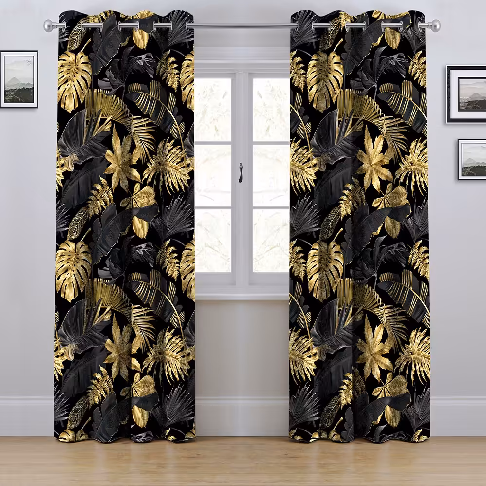 پرده پانچی مدل برگ انجیری ابعادارتفاع280در عرض145