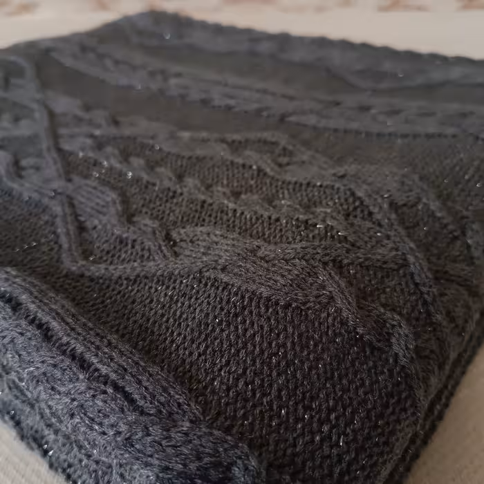 شال مبل مدل شاین  (لمه دار ) سایز 175در140 سانتیمتر رنگ نوکمدادی 