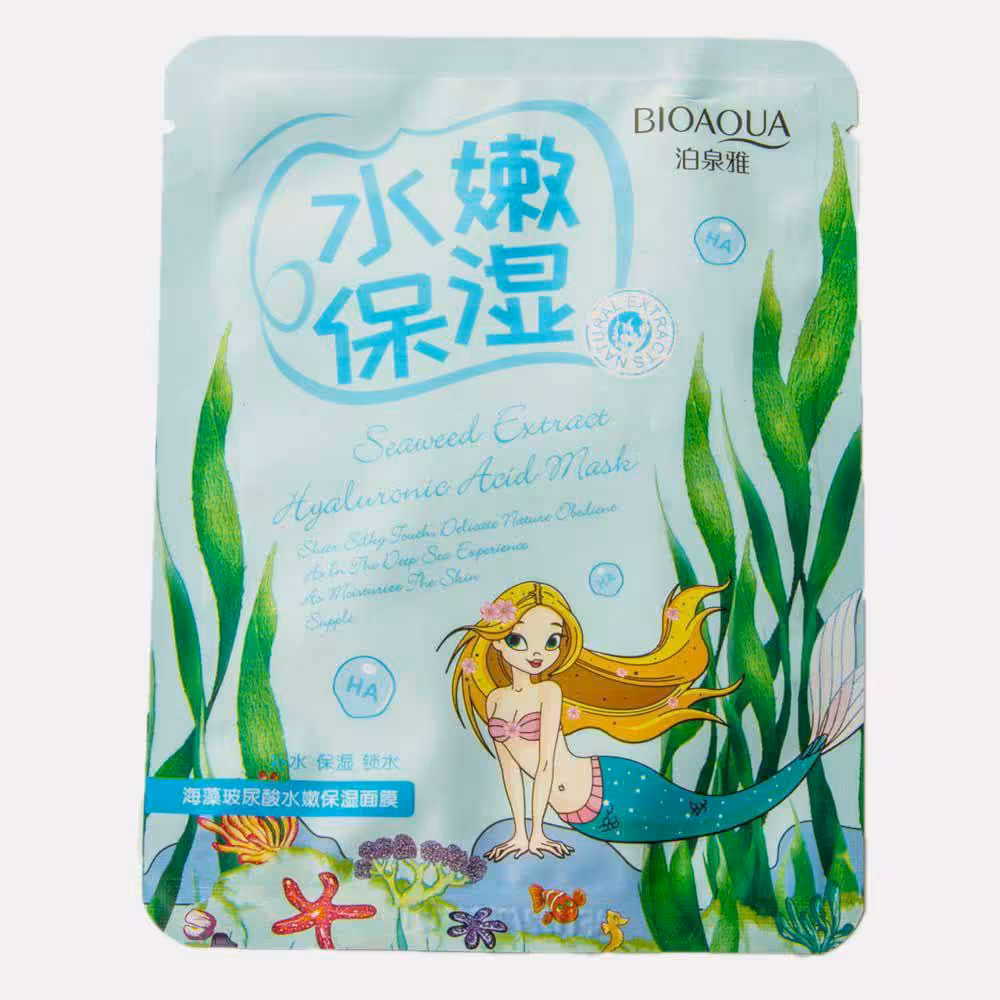 ماسک صورت ورقه ای هیالورونیک اسید پری دریایی بیوآکوا 