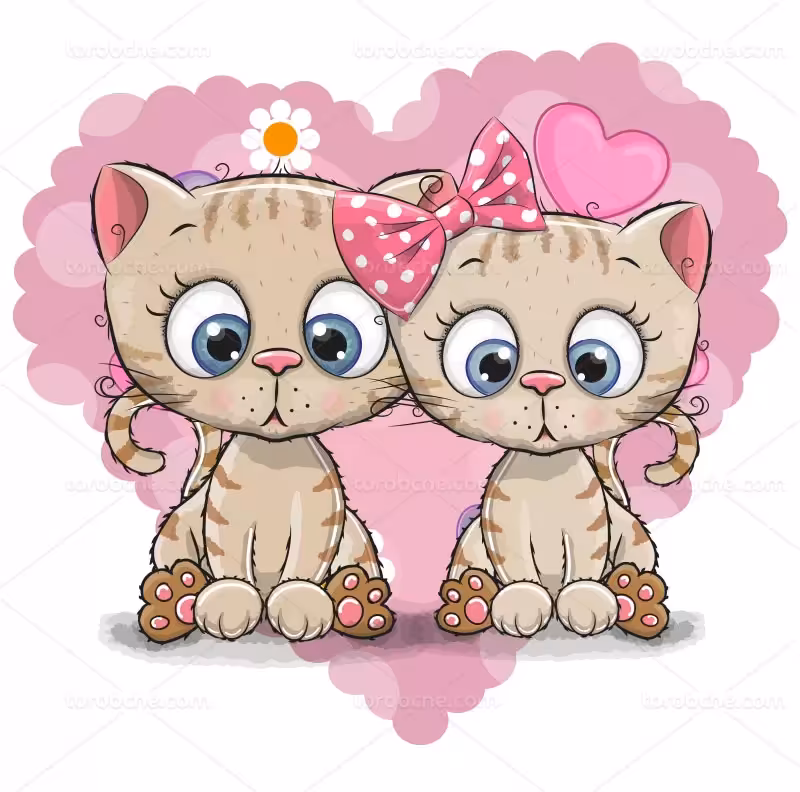 وکتور کاراکتر کارتونی گربه | گرافیک با طعم تربچه