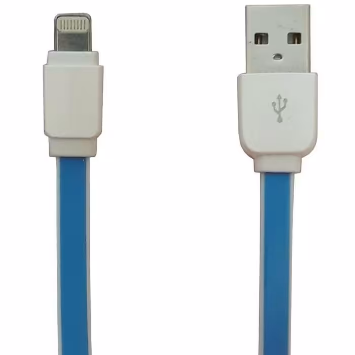 کابل شارژر آیفون فست الدینو رنگ آبی سفید فست شارژ مناسب برای گوشی های آیفون (لایتینگ)
