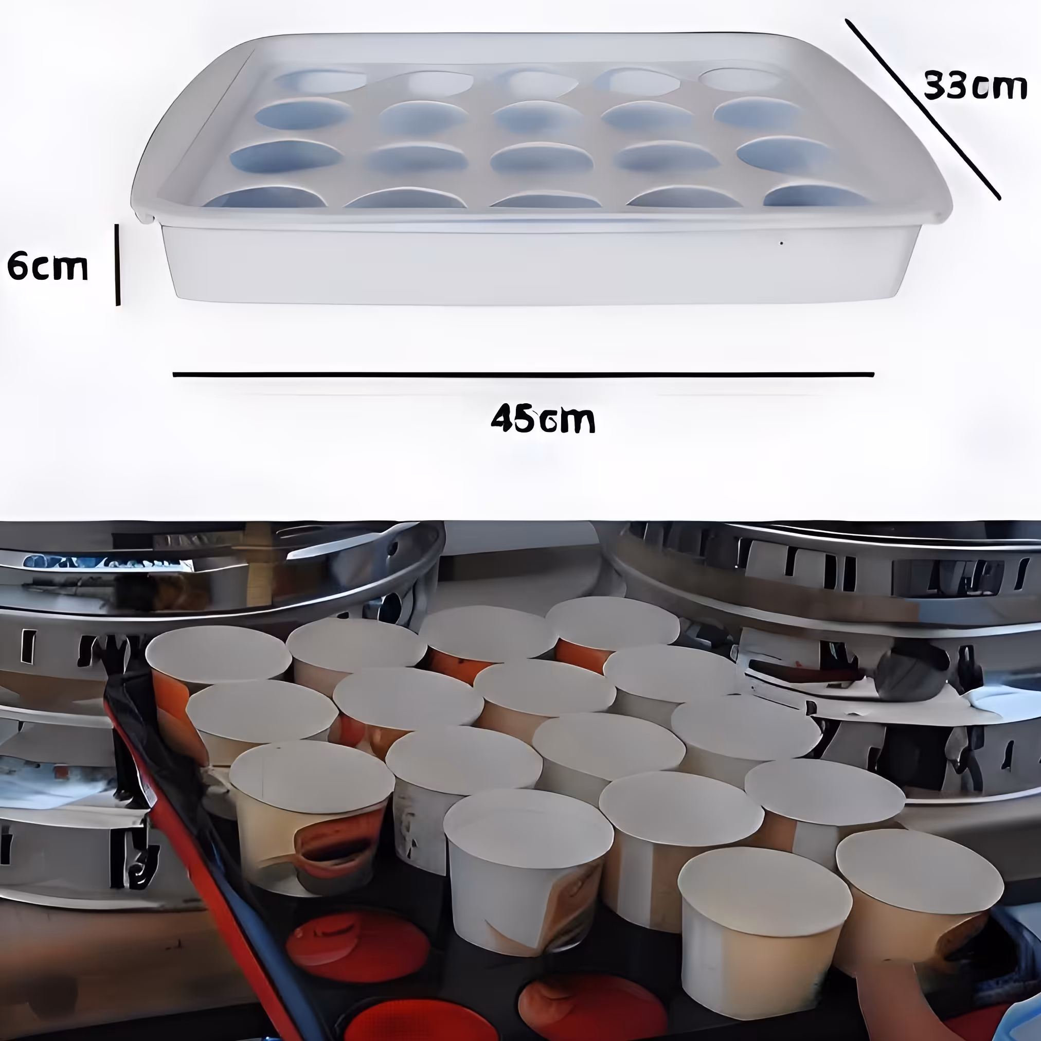 سینی جا لیوانی -سینی پذیرایی-برای مهمانی مساجد و ایستگاه صلواتی-20 حفره ای