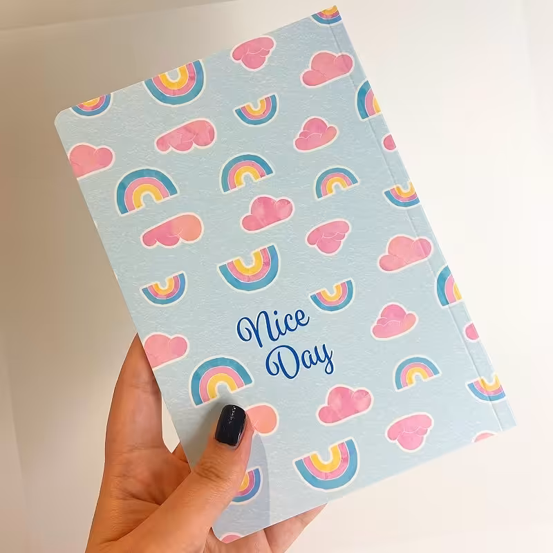 دفتر 50 برگ سویل طرح ابر و رنگین کمان | Nice Day