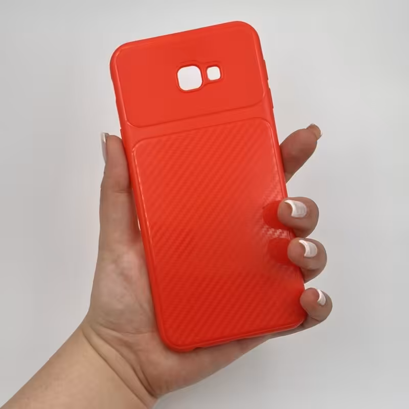 قاب گوشی Galaxy J4 Core سامسونگ ژله ای طرح دار رنگ قرمز کد 39261