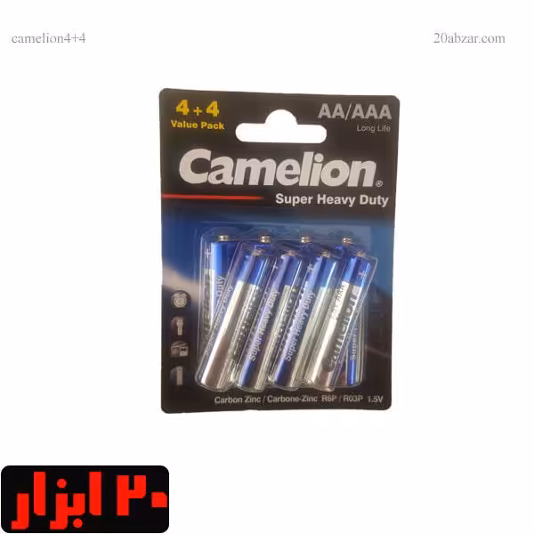 بسته 8 عددی باتری قلمی و نیم قلمی کملیون